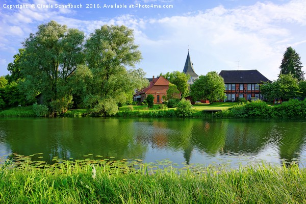 Idyllic Countryside in Northern Germany Picture Board by Gisela Scheffbuch
