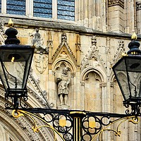 Buy canvas prints of Detail of York Minster by Gisela Scheffbuch