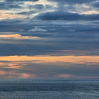 Buy canvas prints of Sunset at the Whitby Coast by Gisela Scheffbuch