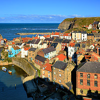 Buy canvas prints of Staithes by Gisela Scheffbuch