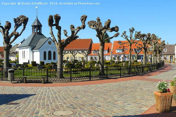 Ancient Fishing Village in the City of Schleswig Picture Board by Gisela Scheffbuch