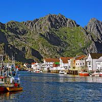 Buy canvas prints of The Scenic Fishing Village of Henningsvær   by Gisela Scheffbuch