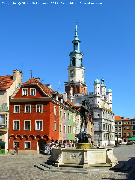 Historic Centre of Poznań Picture Board by Gisela Scheffbuch