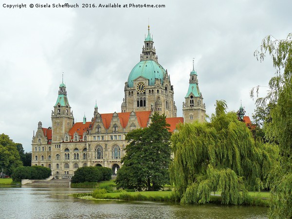 The New Town Hall of Hannover Picture Board by Gisela Scheffbuch