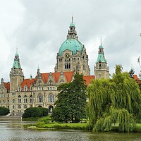 Buy canvas prints of The New Town Hall of Hannover by Gisela Scheffbuch