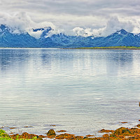 Buy canvas prints of The mountains on the island of Hinnøya by Gisela Scheffbuch