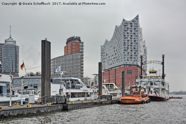 Elbphilharmonie in Hamburg Picture Board by Gisela Scheffbuch