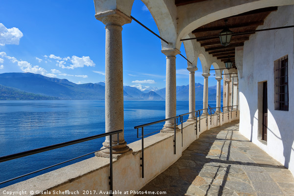  Santa Caterina del Sasso Picture Board by Gisela Scheffbuch