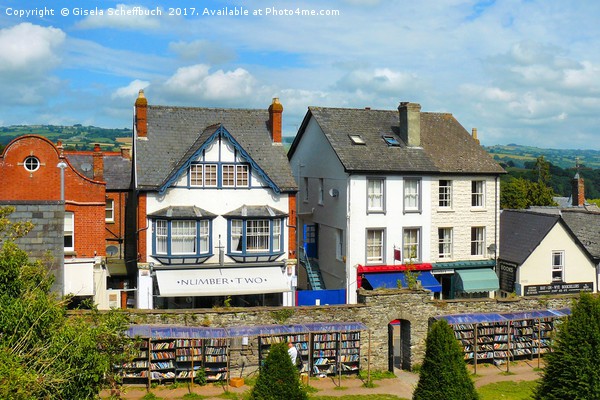 The Book Town Hay-on-Wye Picture Board by Gisela Scheffbuch