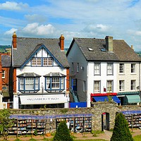 Buy canvas prints of The Book Town Hay-on-Wye by Gisela Scheffbuch