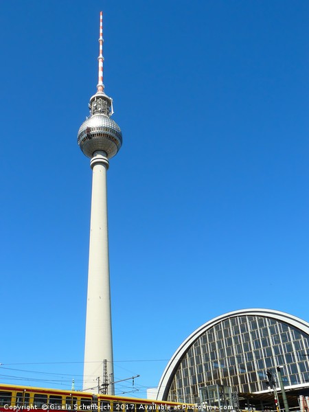 TV Tower in Berlin Picture Board by Gisela Scheffbuch