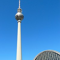 Buy canvas prints of TV Tower in Berlin by Gisela Scheffbuch