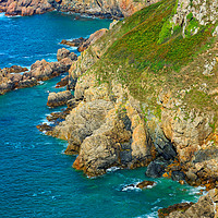Buy canvas prints of Guernsey Cliffs - Second Version by Gisela Scheffbuch