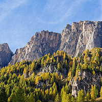 Buy canvas prints of Dolomites Rocks in the Evening Sun by Gisela Scheffbuch