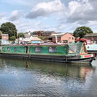 Buy canvas prints of Narrowboat in Colour at Stourport-on-Severn by RJ Bowler