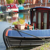 Buy canvas prints of Colourful Narrowboats at Stourport-on-Severn by RJ Bowler
