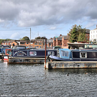Buy canvas prints of Narrowboats at Stourport-on-Severn by RJ Bowler