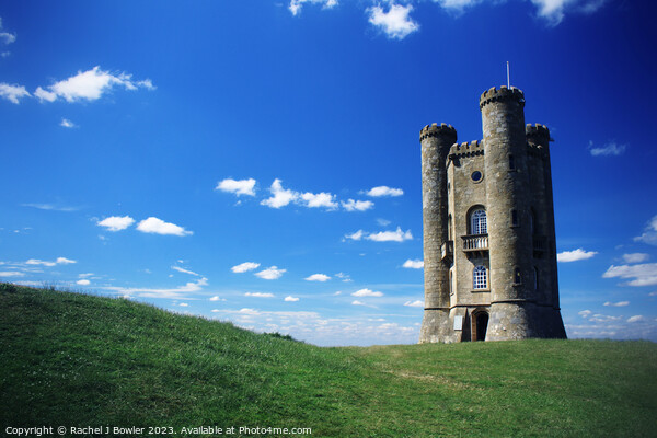 Broadway Tower with Clouds Picture Board by RJ Bowler