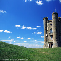 Buy canvas prints of Broadway Tower with Clouds by RJ Bowler