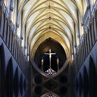 Buy canvas prints of Wells Cathedral Interior by RJ Bowler