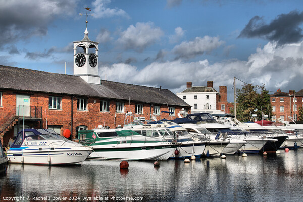 Boats in the Marina at Stourport-on-Severn (Colour Picture Board by RJ Bowler