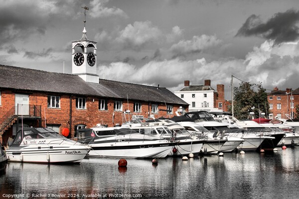 Boats in the Marina at Stourport-on-Severn (Enhanc Picture Board by RJ Bowler