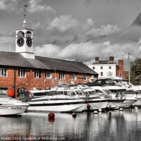 Buy canvas prints of Boats in the Marina at Stourport-on-Severn (Enhanc by Rachel J Bowler