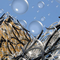 Buy canvas prints of Birmingham Library with Bubbles by Rachel J Bowler