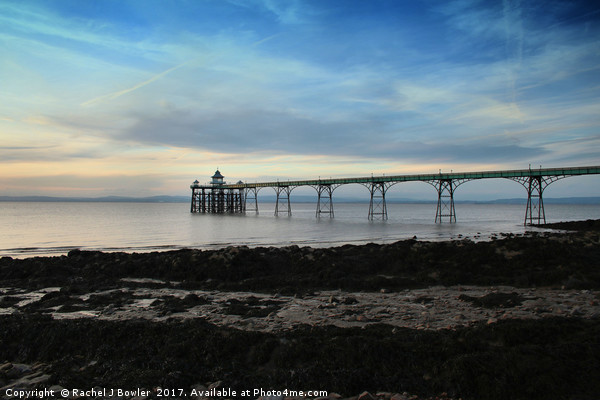 A Serene Evening at Clevedon Pier Picture Board by RJ Bowler