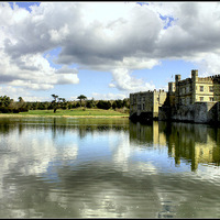 Buy canvas prints of Leeds Castle reflections by Andy Wickenden
