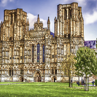 Buy canvas prints of Wells Cathedral by Sue Thomas