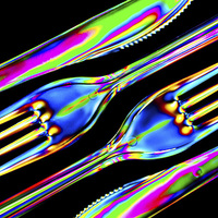 Buy canvas prints of Polarized Party Cutlery by Steve Allen