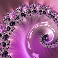 Buy canvas prints of Pretty pink fractal spiral by Matthias Hauser