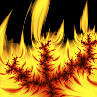 Buy canvas prints of Fractal fire burning hot by Matthias Hauser