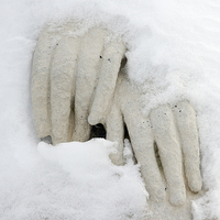 Buy canvas prints of Cold and peaceful snow hands by Matthias Hauser