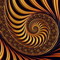 Buy canvas prints of Golden fractal spiral by Matthias Hauser