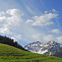 Buy canvas prints of Mountain landscape Kleinwalsertal Austria by Matthias Hauser