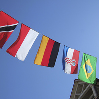 Buy canvas prints of  Flags of different countries by Matthias Hauser