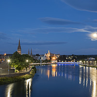 Buy canvas prints of Inverness in the Moonlight by Veli Bariskan