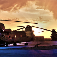 Buy canvas prints of Ch47 Chinook Helicopter Aircraft by Heather Wise