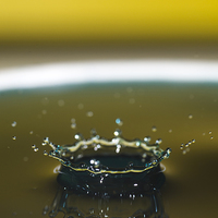 Buy canvas prints of Water Droplet Yellow/Green by Jade Wylie