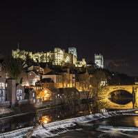 Buy canvas prints of  Durham Cathedral by night  by keith franklin