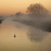 Buy canvas prints of Dawn at the South Drain by Nick Pound