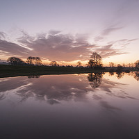 Buy canvas prints of First Light on King's Sedgemoor Drain by Nick Pound