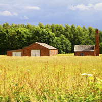 Buy canvas prints of Farm Buildings in Summer by Jonathan Parkes
