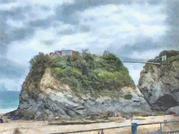 house on the cliff Picture Board by sean clifford