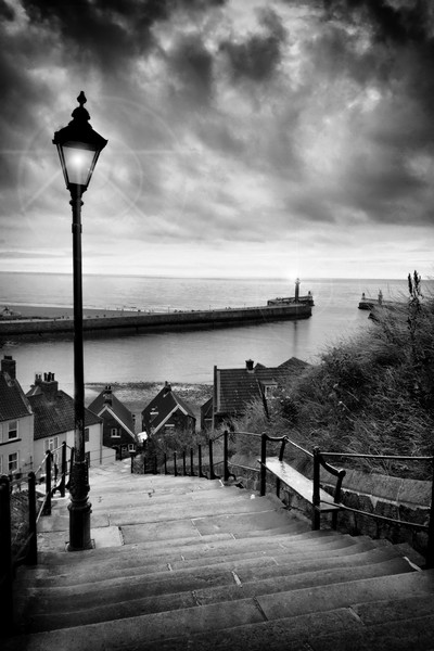 Whitby steps Picture Board by sean clifford