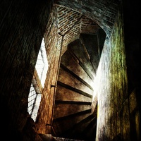 Buy canvas prints of Spiral Staircase by Julia Whitnall