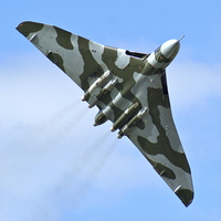 Buy canvas prints of Vulcan Takes To The Skies by Peter Farrington