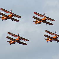 Buy canvas prints of Breitling Wing Walkers by Peter Farrington